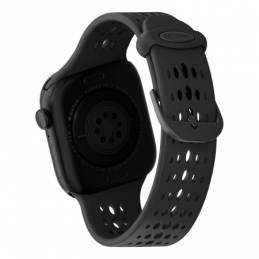 „Decoded“ silikoninis „Ares O“ dirželis, skirtas „Apple Watch 40/ 41/ 42 mm“ – juodas