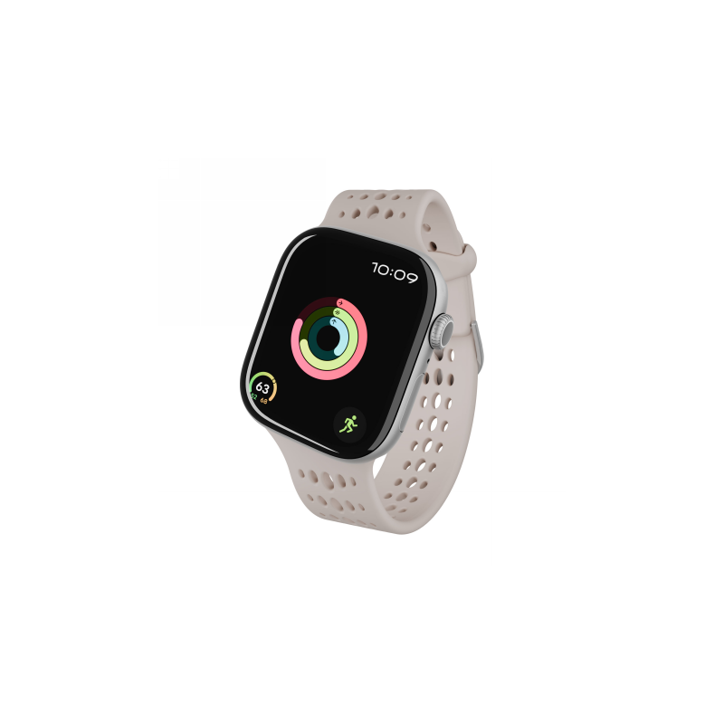 „Decoded“ silikoninis „Ares O“ dirželis, skirtas „Apple Watch 40/ 41/ 42 mm“ – smėlio spalvos