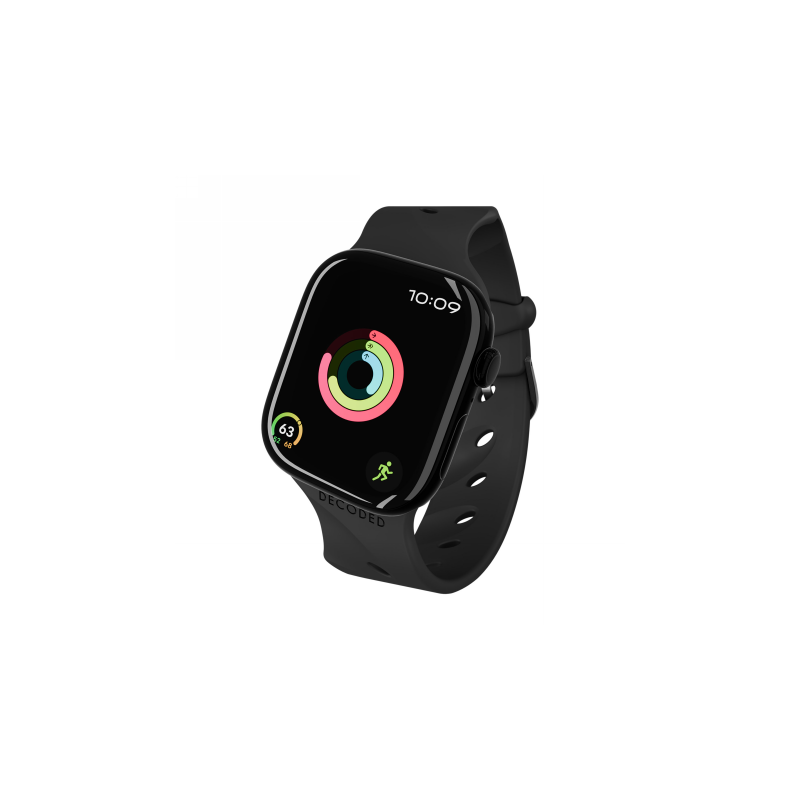 „Decoded“ silikoninė „Ares“ jungimo juosta, skirta „Apple Watch 40/ 41/ 42 mm“ – juoda