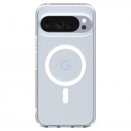 „Spigen Ultra Hybrid Mag MagSafe“ dėklas, skirtas „Google Pixel 10 Pro XL“ – skaidrus ir baltas