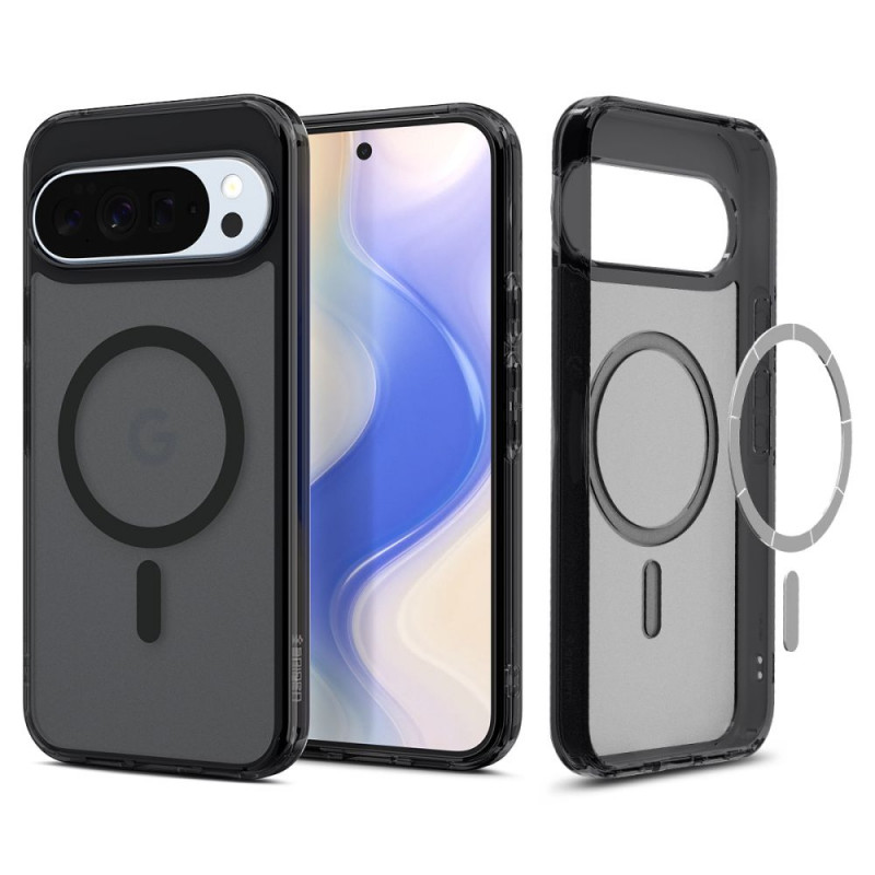 „Spigen Ultra Hybrid Mag MagSafe“ dėklas, skirtas „Google Pixel 10 Pro XL“ – skaidriai juodas