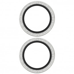 „PanzerGlass Hoops“ blizgučiais grūdinto stiklo ekrano apsauga, skirta „iPhone 17 / 16 / 16 Plus“ – sidabrinė