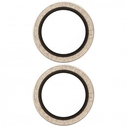 „PanzerGlass Hoops“ blizgučiais grūdinto stiklo ekrano apsauga, skirta „iPhone 17 / 16 / 16 Plus“ – auksinė