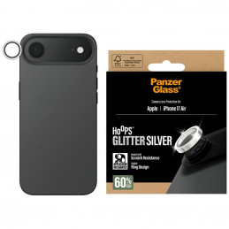 „PanzerGlass Hoops“ blizgučiais grūdinto stiklo ekrano apsauga „iPhone Air“ – sidabrinė