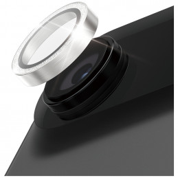 „PanzerGlass Hoops“ blizgučiais grūdinto stiklo ekrano apsauga „iPhone Air“ – sidabrinė