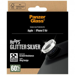 „PanzerGlass Hoops“ blizgučiais grūdinto stiklo ekrano apsauga „iPhone Air“ – sidabrinė