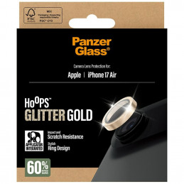 „PanzerGlass Hoops“ blizgučiais grūdinto stiklo ekrano apsauga „iPhone Air“ – auksinė