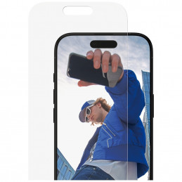 „PanzerGlass Classic Fit EasyAligner“ grūdintas stiklas, skirtas „iPhone 17 / 16 Pro“