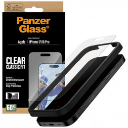 „PanzerGlass Classic Fit EasyAligner“ grūdintas stiklas, skirtas „iPhone 17 / 16 Pro“