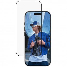 „PanzerGlass“ itin plataus kampo grūdintas stiklas „EasyAligner“, skirtas „iPhone 17 / 16 Pro“