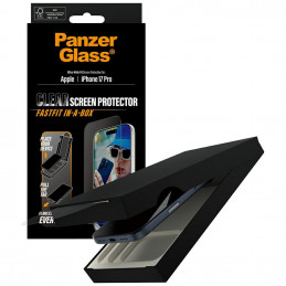 „PanzerGlass“ itin plataus tvirtinimo grūdintas stiklas, skirtas „iPhone 17 Pro“