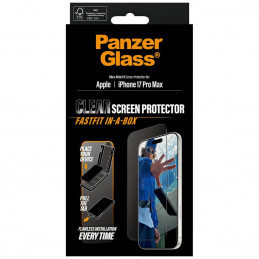 „PanzerGlass“ itin plataus užsegimo grūdintas stiklas, skirtas „iPhone 17 Pro Max“