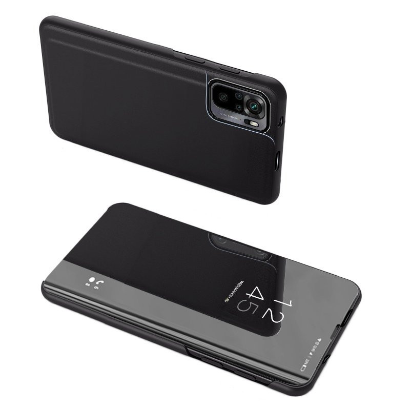 „Clear View“ dėklas Xiaomi Redmi Note 11 Pro+ 5G (Kinija) / 11 Pro 5G (Kinija) / Mi11i HyperCharge / Poco X4 NFC 5G juod...