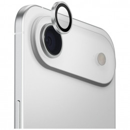 UNIQ Optix aliuminio kameros objektyvo apsauga, skirta „iPhone Air“ su aplikatoriumi – sidabrinė