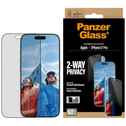 „PanzerGlass“ itin plataus diametro „EasyAligner“ privatumo stiklas, skirtas „iPhone 17 Pro“