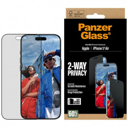 „PanzerGlass“ itin plataus pritaikymo „EasyAligner“ privatumo stiklas, skirtas „iPhone Air“
