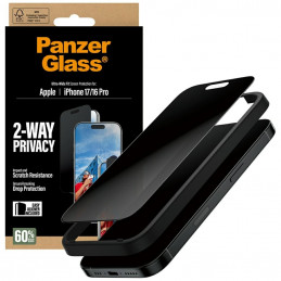 „PanzerGlass“ itin plataus diametro „EasyAligner“ privatumo stiklas, skirtas „iPhone 17 / 16 Pro“