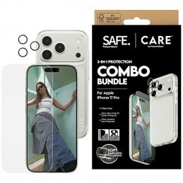 „CARE by PanzerGlass“ madingas „Combo 3in1“ dėklas + stiklas + objektyvas, skirtas „iPhone 17 Pro“