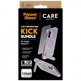 „CARE by PanzerGlass Feature Kick 3in1“ dėklas + stiklas + objektyvas, skirtas „iPhone 17“
