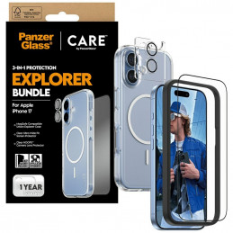 „CARE by PanzerGlass Flagship Explorer 3in1“ dėklas + stiklas + objektyvas, skirtas „iPhone 17“