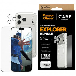 „CARE by PanzerGlass Flagship Explorer 3-in-1“ dėklas + stiklas + objektyvas, skirtas „iPhone 17 Pro Max“