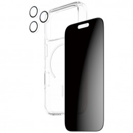 „CARE by PanzerGlass“ flagmaninis „Privacy 3-in-1“ dėklas + privatumo stiklas + objektyvas, skirtas „iPhone 17 Pro“