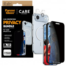 „CARE by PanzerGlass“ flagmaninis „Privacy 3-in-1“ dėklas + privatumo stiklas + objektyvas, skirtas „iPhone Air“