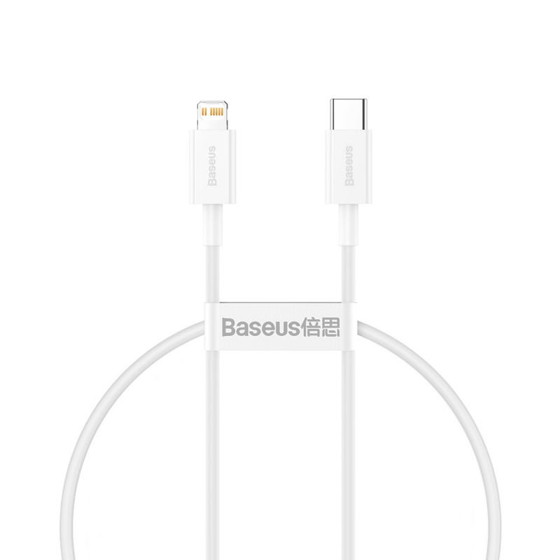 „Baseus Superior“ serijos USB-C / „Lightning PD 20W“ laidas, 2 m, baltas