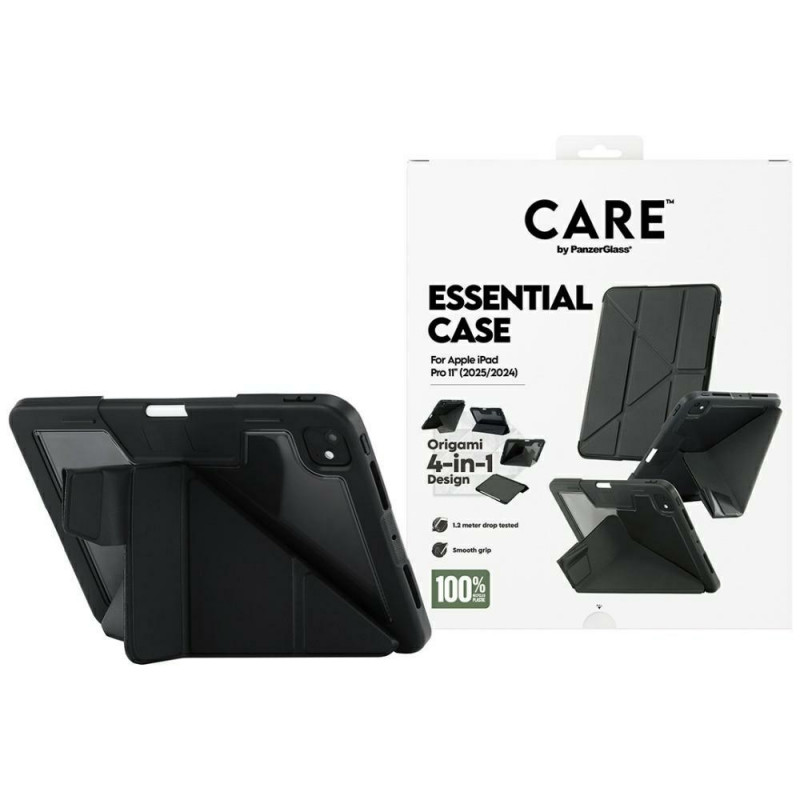 „Care by PanzerGlass“ Y formos sulankstomas dėklas, skirtas „iPad Pro 11“ (2025 / 2024) – juodas