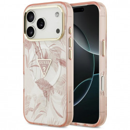 „Guess“ „Jungle Tonal Triangle MagSafe“ dėklas, skirtas „iPhone 17 Pro Max“ – rožinis