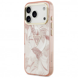 „Guess“ „Jungle Tonal Triangle MagSafe“ dėklas, skirtas „iPhone 17 Pro Max“ – rožinis
