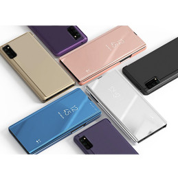 Clear View Case atverčiamas dėklas, skirtas Samsung Galaxy A03s (166.5) rožinės spalvos