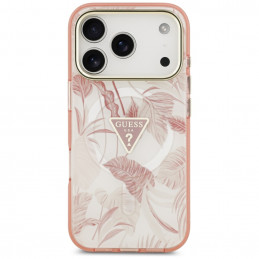 „Guess“ „Jungle Tonal Triangle MagSafe“ dėklas, skirtas „iPhone 17 Pro Max“ – rožinis