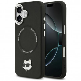 Karl Lagerfeld „Choupette Pin MagSafe“ dėklas, skirtas „iPhone 17“ – juodas