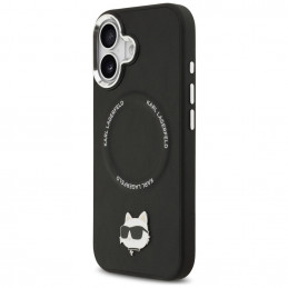 Karl Lagerfeld „Choupette Pin MagSafe“ dėklas, skirtas „iPhone 17“ – juodas