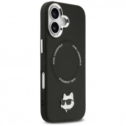 Karl Lagerfeld „Choupette Pin MagSafe“ dėklas, skirtas „iPhone 17“ – juodas