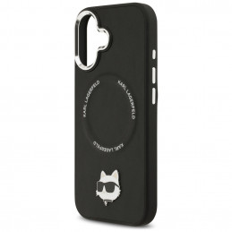 Karl Lagerfeld „Choupette Pin MagSafe“ dėklas, skirtas „iPhone 17“ – juodas