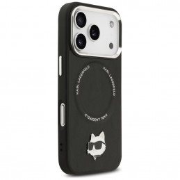 Karl Lagerfeld „Choupette Pin MagSafe“ dėklas, skirtas „iPhone 17 Pro“ – juodas