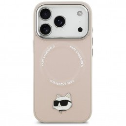 „Karl Lagerfeld Choupette Pin MagSafe“ dėklas, skirtas „iPhone 17 Pro“ – rožinis