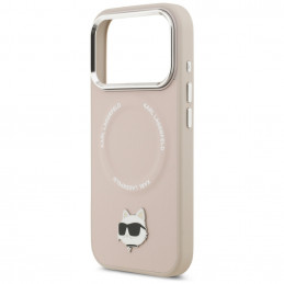 „Karl Lagerfeld Choupette Pin MagSafe“ dėklas, skirtas „iPhone 17 Pro“ – rožinis
