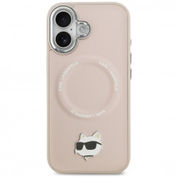 „Karl Lagerfeld Choupette Pin MagSafe“ dėklas, skirtas „iPhone 17“ – rožinis
