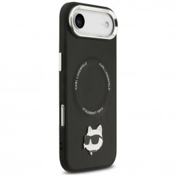 Karl Lagerfeld Choupette Pin MagSafe dėklas, skirtas iPhone Air, juodas