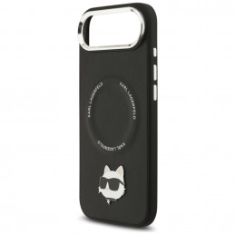 Karl Lagerfeld Choupette Pin MagSafe dėklas, skirtas iPhone Air, juodas