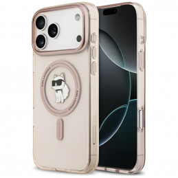 „Karl Lagerfeld IML Choupette MagSafe“ dėklas, skirtas „iPhone 17 Pro Max“ – rožinis