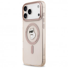 „Karl Lagerfeld IML Choupette MagSafe“ dėklas, skirtas „iPhone 17 Pro Max“ – rožinis