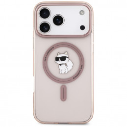 „Karl Lagerfeld IML Choupette MagSafe“ dėklas, skirtas „iPhone 17 Pro Max“ – rožinis