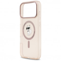 „Karl Lagerfeld IML Choupette MagSafe“ dėklas, skirtas „iPhone 17 Pro Max“ – rožinis