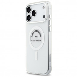 „Karl Lagerfeld IML Karl RSG Logo MagSafe“ dėklas, skirtas „iPhone 17 Pro Max“ – permatomas