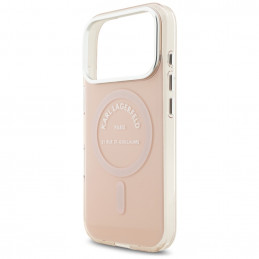 „Karl Lagerfeld IML Karl RSG Logo MagSafe“ dėklas, skirtas „iPhone 17 Pro“ – rožinis
