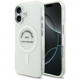„Karl Lagerfeld IML Karl RSG Logo MagSafe“ dėklas, skirtas „iPhone 17“ – permatomas
